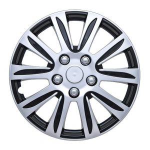Autostyle PP 5484SB Set Wheel Covers Typhoon 14-inch Silver/Black 